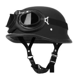 Motorcycle Helmet German Leather Vintage Casco Moto Motorcycle Open Face Retro Half Helmet Biker Pilot DOT Certification S-XXL