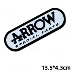 Motorcycle Exhaust Pipe Aluminium Decals Racing Muffler Stickers Accessories Emblem Waterproof For Arr-ow Leo-Vince MI-VV