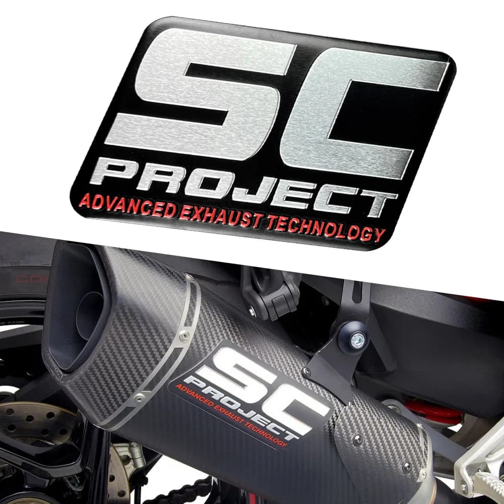 Motorcycle Exhaust Pipe Aluminium Decals Racing Muffler Stickers Accessories Emblem Waterproof For Arr-ow Leo-Vince MI-VV