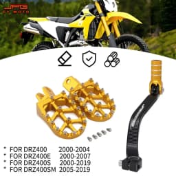 For SUZUKI RM125 RM250 RM250Z RMX250 DRZ 400 400E 400S 400SM Motorcycle CNC Footrest Footpeg Foot Pegs and Gear Shift Lever