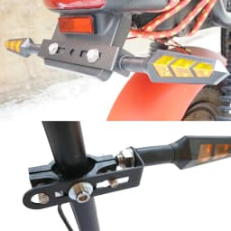 10mm Metal Turn Signal Light Clamp Mount Bracket Holder Indicator Blinker Fixing Threaded Type for Scooters Motorcycles Bicycles