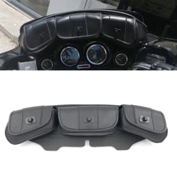Motorcycle 3-Pocket Windshield Batwing Fairing Pouch Bag For Harley Electra Street Glide Touring 1996-2013