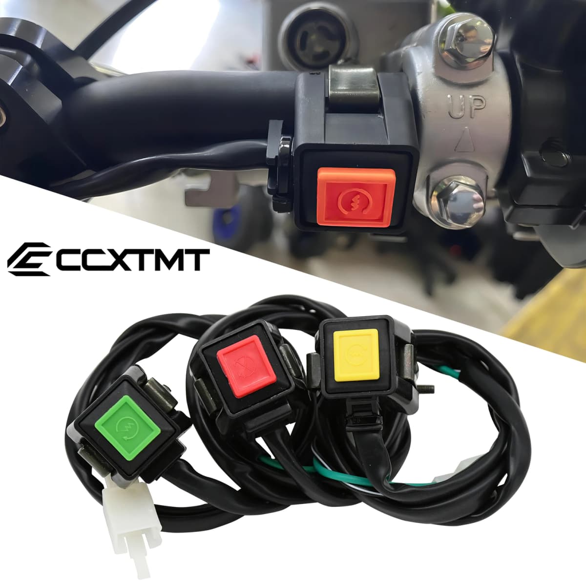 22mm Motorcycle ATV Start Control Handle Switches Horn Kill Stop Switch Button  For Honda Yamaha Suzuki Ktm Kawasaki CR ATV CRF