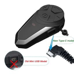 BT-S3NS Motorcycle Helmet Intercom Moto Helmet BT5.0 Headset Waterproof Intercomunicador BT Interphone FM