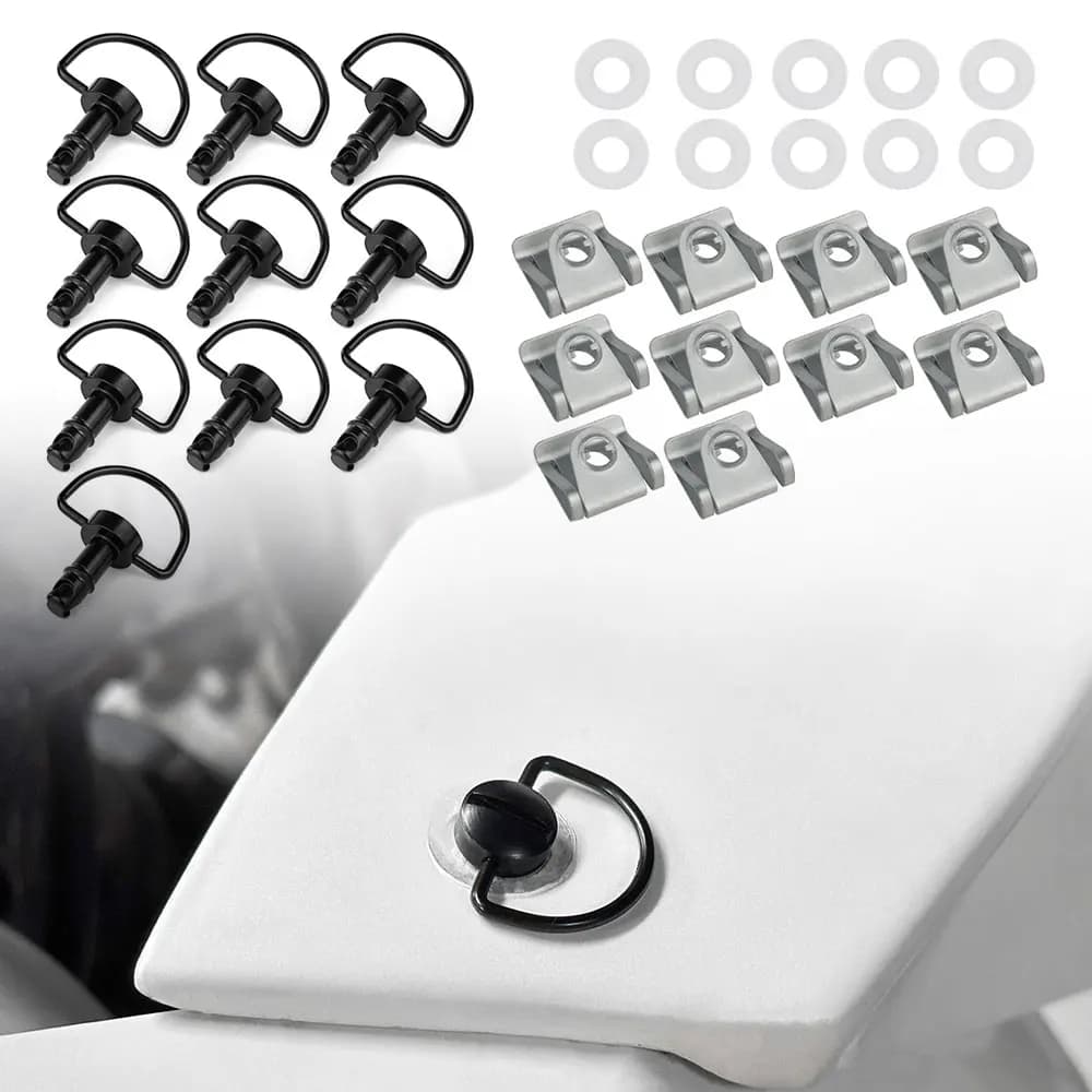 For DUCATI MV Agusta Aprilia Yamaha R1 R6 Honda 17mm Universal Quick Release Fasteners D-RING 1/4 Turn Rivet Fairing Bolts Studs
