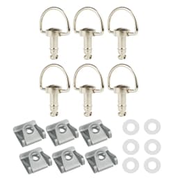For DUCATI MV Agusta Aprilia Yamaha R1 R6 Honda 17mm Universal Quick Release Fasteners D-RING 1/4 Turn Rivet Fairing Bolts Studs