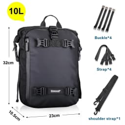 Rhinowalk Motorcycle Rear Seat Bag 10L Or 20L Or 30L Waterproof Saddle Side Bag Luggage Pack MultiFunction Shoulder Bag Backpack