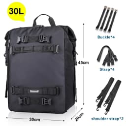 Rhinowalk Motorcycle Rear Seat Bag 10L Or 20L Or 30L Waterproof Saddle Side Bag Luggage Pack MultiFunction Shoulder Bag Backpack