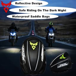 Waterproof Motorcycle Tail Bag Sport Luggage Reflective Saddle Riding Rear Bag Motorcycle Motorbike Scooter Side Back Seat Bag