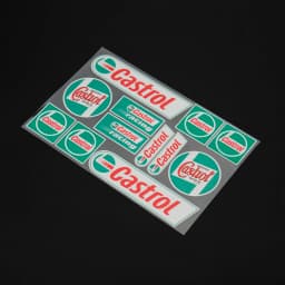 Castrol Oils Racing Sponsor Motorcycle Stickers Bike Helmet Decals Laminated Set for Suzuki Honda Kawasaki Ducati Yamaha Vespa