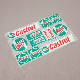 Castrol Oils Racing Sponsor Motorcycle Stickers Bike Helmet Decals Laminated Set for Suzuki Honda Kawasaki Ducati Yamaha Vespa