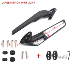 For Honda CBR650R F CBR1000RR CBR600RR CBR 250R 300R 400RR 500R Motorcycle Mirror Modified Wind Wing  Rotating Rearview Mirror