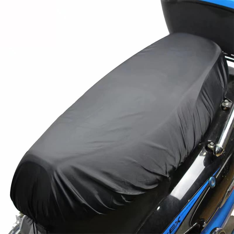 Universal Motorcycle Rain Seat Cover Flexible Waterproof Saddle Cover Black 210D Dust UV Sun Sown Protect Motorcycle Accessorie