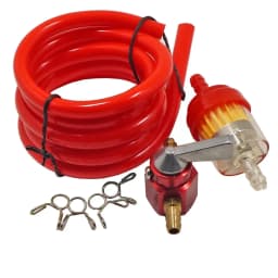 6MM ATV Mini Motocross Dirt Pit Bike Fuel Tank Switch Petcock Valve Gas Petrol Filter Hose Tube Pipe Inline Clamp Clips 70-160cc