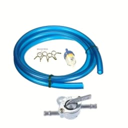 6MM ATV Mini Motocross Dirt Pit Bike Fuel Tank Switch Petcock Valve Gas Petrol Filter Hose Tube Pipe Inline Clamp Clips 70-160cc