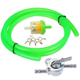 6MM ATV Mini Motocross Dirt Pit Bike Fuel Tank Switch Petcock Valve Gas Petrol Filter Hose Tube Pipe Inline Clamp Clips 70-160cc