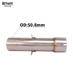 Motorcycle Exhaust Modified 51mm Muffler Moto Escape Moto Connecting Middle Link Pipe Slip On For SUZUKI SV650 SV 650 2003-2015
