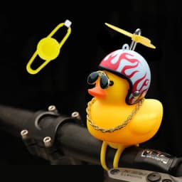 Bicycle Small Yellow Duck Propeller Helmet Standing Duck Broken Wind Ducky Decoration Bike Motorcycle Cycling Bicycle Ornaments