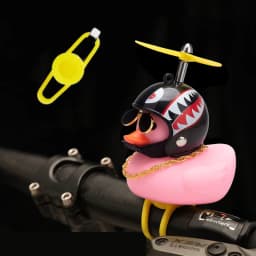 Bicycle Small Yellow Duck Propeller Helmet Standing Duck Broken Wind Ducky Decoration Bike Motorcycle Cycling Bicycle Ornaments