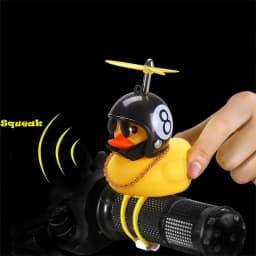 Bicycle Small Yellow Duck Propeller Helmet Standing Duck Broken Wind Ducky Decoration Bike Motorcycle Cycling Bicycle Ornaments