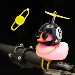 Bicycle Small Yellow Duck Propeller Helmet Standing Duck Broken Wind Ducky Decoration Bike Motorcycle Cycling Bicycle Ornaments