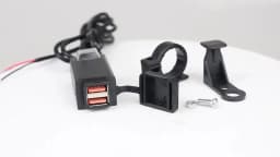 Motorcycle Vehicle-Mounted Charger Waterproof USB Adapter 12V Phone Dual USB Port Quick Charge 3.0 With Switch Moto Accessory