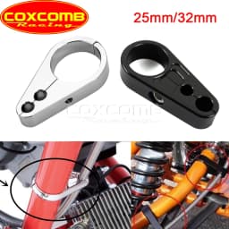 25mm/32mm CNC Aluminum 1 1/4" Brake Cable Clamp Dual Throttle Cable Holder Frame Bar for Harley Honda Yamaha Suzuki Cafe Racer