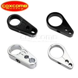 25mm/32mm CNC Aluminum 1 1/4" Brake Cable Clamp Dual Throttle Cable Holder Frame Bar for Harley Honda Yamaha Suzuki Cafe Racer