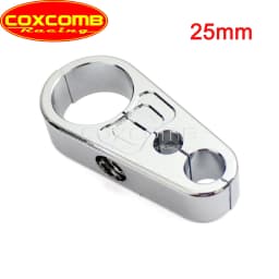 25mm/32mm CNC Aluminum 1 1/4" Brake Cable Clamp Dual Throttle Cable Holder Frame Bar for Harley Honda Yamaha Suzuki Cafe Racer