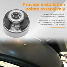 Motorcycle Rear Fender Seat Nut Kit for Harley Sportster Street Bob Softail 1996-2017 Mount Nut Bolt Quick Release Aluminum