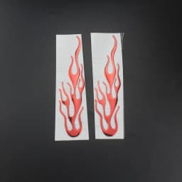 Universal Motorcycle 3D Flame Fire Reflective Sticker Vinyl Decal Touring Atv Scooter Off-road