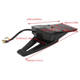 Universal 12V Motorcycle LED Tail Light Rear Fender Stop Brake Lights License Plate Light Bracket Holder for Dirt Bike Motorbike
