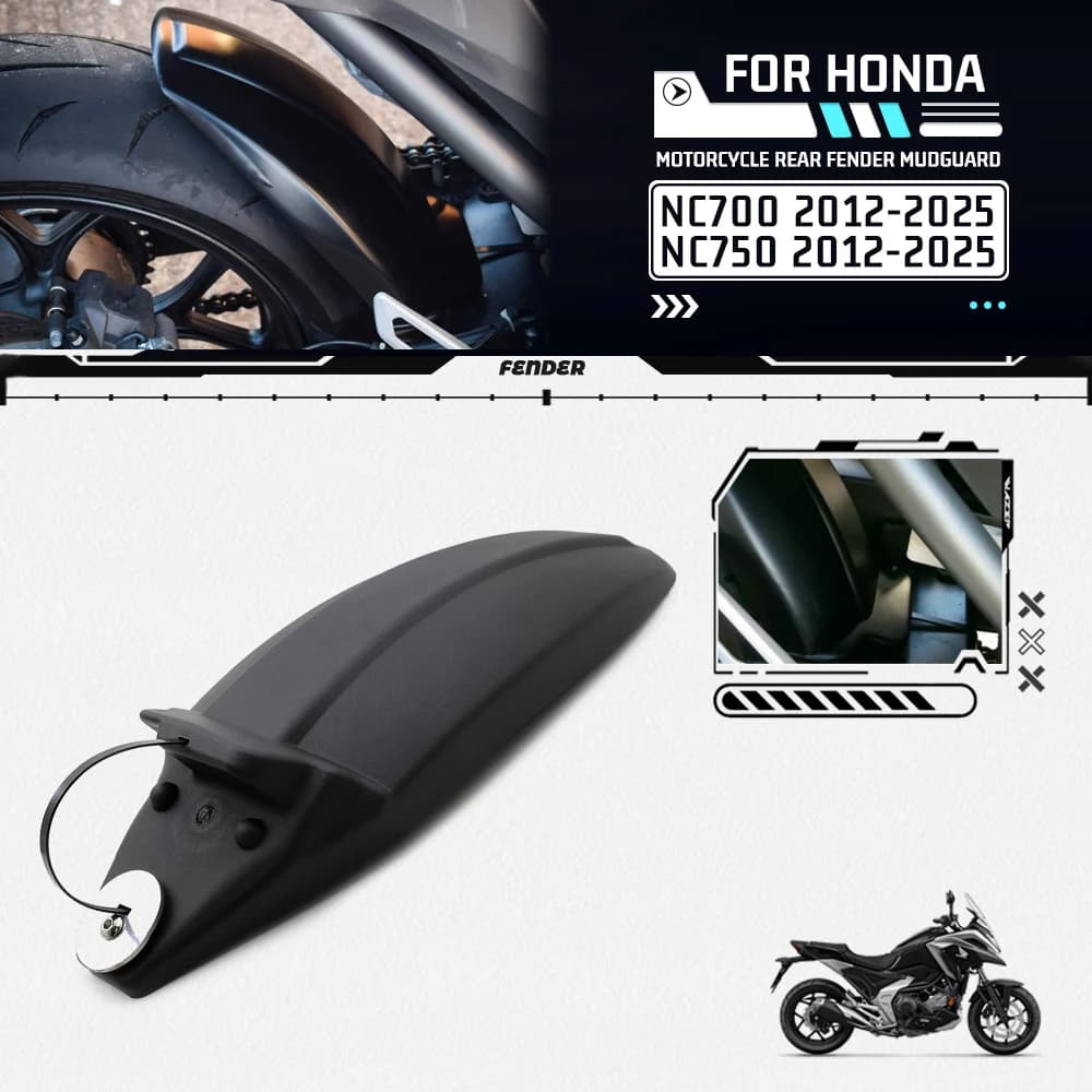 For Honda NC700X NC700S NC750X NC750S NC 700 750 2012-2025 Motorcycle Accessories Rear Fender Mudguard Splash Guard