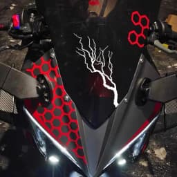 1Pair Creative Lightning Motorcycle Stickers for DIY Scooter Fuel Tank Side Panel Racing Helmet Covers Scratches Vinyl Decals