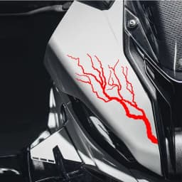 1Pair Creative Lightning Motorcycle Stickers for DIY Scooter Fuel Tank Side Panel Racing Helmet Covers Scratches Vinyl Decals