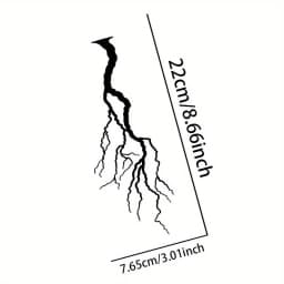 1Pair Creative Lightning Motorcycle Stickers for DIY Scooter Fuel Tank Side Panel Racing Helmet Covers Scratches Vinyl Decals
