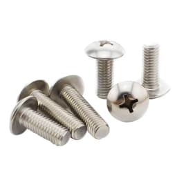 10Pcs 304 Stainless Steel Phillips Big Truss Head Screws M4 M5 M6 Mushroom Flat Head for Motorcycle/Scooter/ATV Plastic Covers