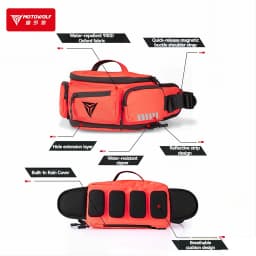 Motowolf Waterproof Motorcycle Waist Bag Multifunctional Outdoor Motocross Cycling Pack Anti-Splash Premium Oxford Cloth