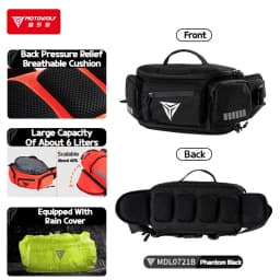 Motowolf Waterproof Motorcycle Waist Bag Multifunctional Outdoor Motocross Cycling Pack Anti-Splash Premium Oxford Cloth