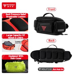 Motowolf Waterproof Motorcycle Waist Bag Multifunctional Outdoor Motocross Cycling Pack Anti-Splash Premium Oxford Cloth