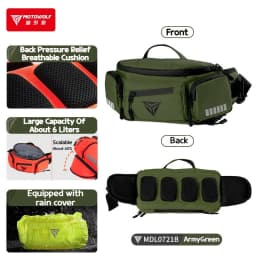 Motowolf Waterproof Motorcycle Waist Bag Multifunctional Outdoor Motocross Cycling Pack Anti-Splash Premium Oxford Cloth