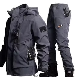 2025 Men'S Motorcycle Jacket With Autumn And Winter Velvet Training Set Anti-Wear Waterproof Cold Resistant Jacket Holiday Gifts