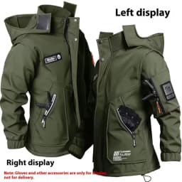 2025 Men'S Motorcycle Jacket With Autumn And Winter Velvet Training Set Anti-Wear Waterproof Cold Resistant Jacket Holiday Gifts