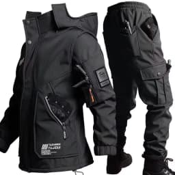 2025 Men'S Motorcycle Jacket With Autumn And Winter Velvet Training Set Anti-Wear Waterproof Cold Resistant Jacket Holiday Gifts
