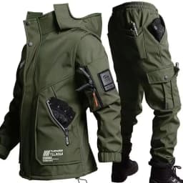 2025 Men'S Motorcycle Jacket With Autumn And Winter Velvet Training Set Anti-Wear Waterproof Cold Resistant Jacket Holiday Gifts