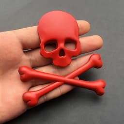 1pc Car Motorcycle 3D Metal Skull Badge Sticker Emblem Universal Fit for Fenders and Engine Covers, Suitable for Bikes, Bobbers