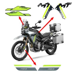 For CFMOTO 450MT MT450 450 MT Motorcycle Sticker Radiator Cover Stickers Headlight Panel Guard Plate Decal ABS Decorative Paster