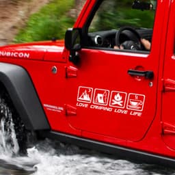 CANPING LOVE LIFE Camping Car Stickers Wilderness Campfire Adventure Motorcycle Body Decoration Stickers Coffee Waterproof