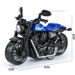 New Alloy Pullback Car 1:43 Retro Style Three Wheeled Vehicle Model Cartoon Design Door Can Open Sports Car Model