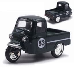New Alloy Pullback Car 1:43 Retro Style Three Wheeled Vehicle Model Cartoon Design Door Can Open Sports Car Model